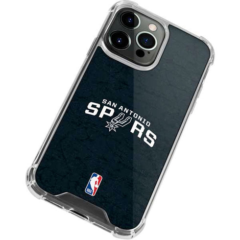 NBA San Antonio Spurs Distressed iPhone 14 Pro Clear Case